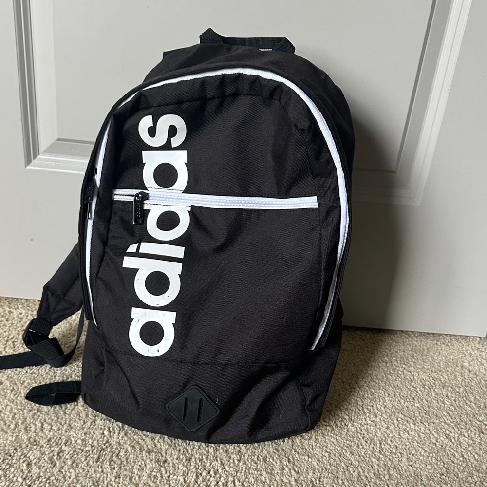 Adidas Black and White Men's Backpack